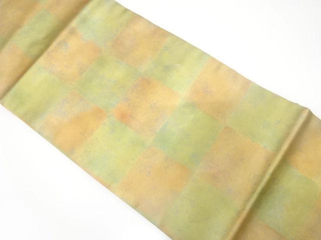 JAPANESE NAGOYA OBI / WOVEN CHECKERED